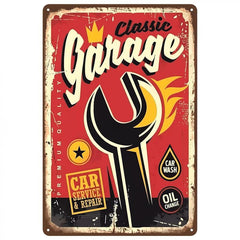 Vintage Dad's Garage Tin Sign
