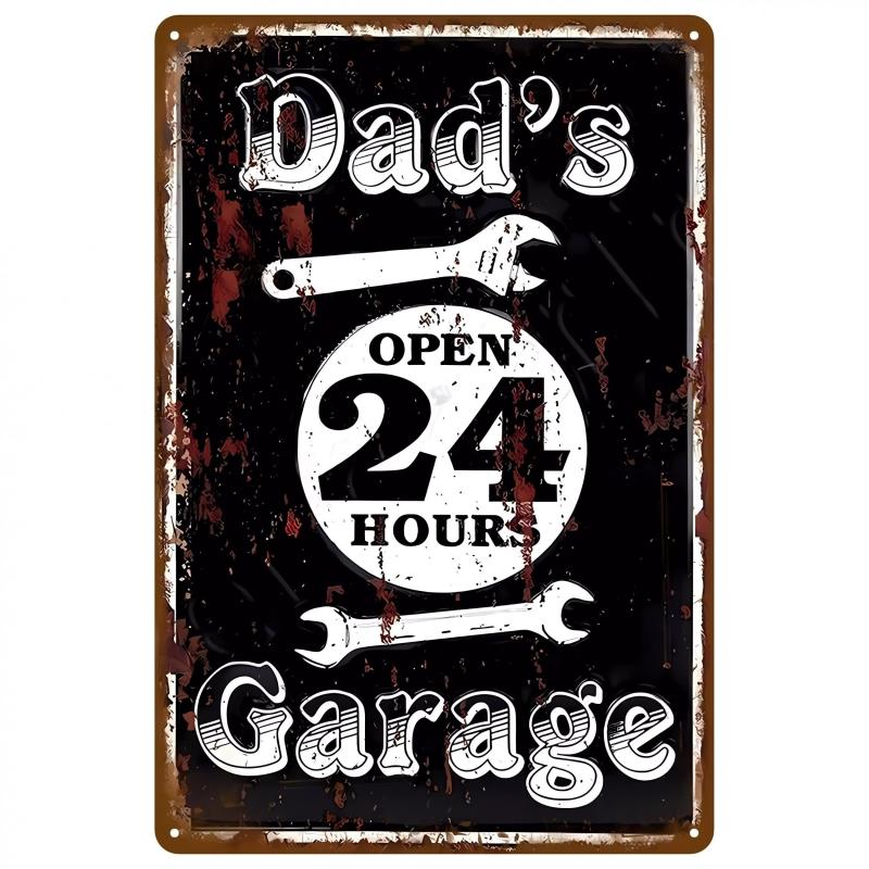 Vintage Dad's Garage Tin Sign