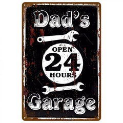 Vintage Dad's Garage Tin Sign