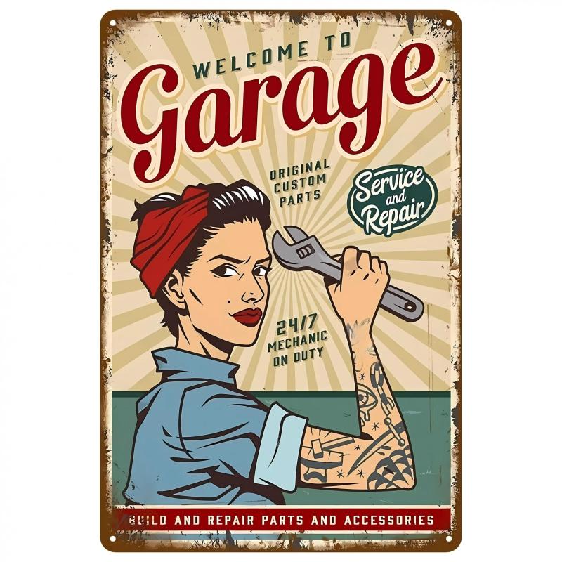 Vintage Dad's Garage Tin Sign