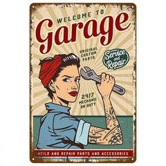 Vintage Dad's Garage Tin Sign