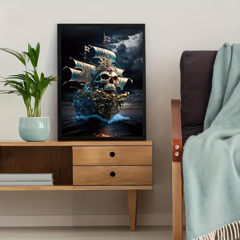 Canvas Poster: Modern Art, Pirate Design, Whimsical Home Decor
