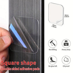 50pcs Square Double Sided Sticky Tape Transparent Washable Reusable Adhesive