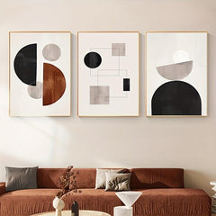 3pcs Abstract Geometric Figures Canvas Painting