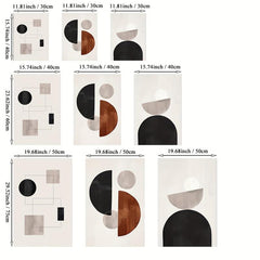 3pcs Abstract Geometric Figures Canvas Painting