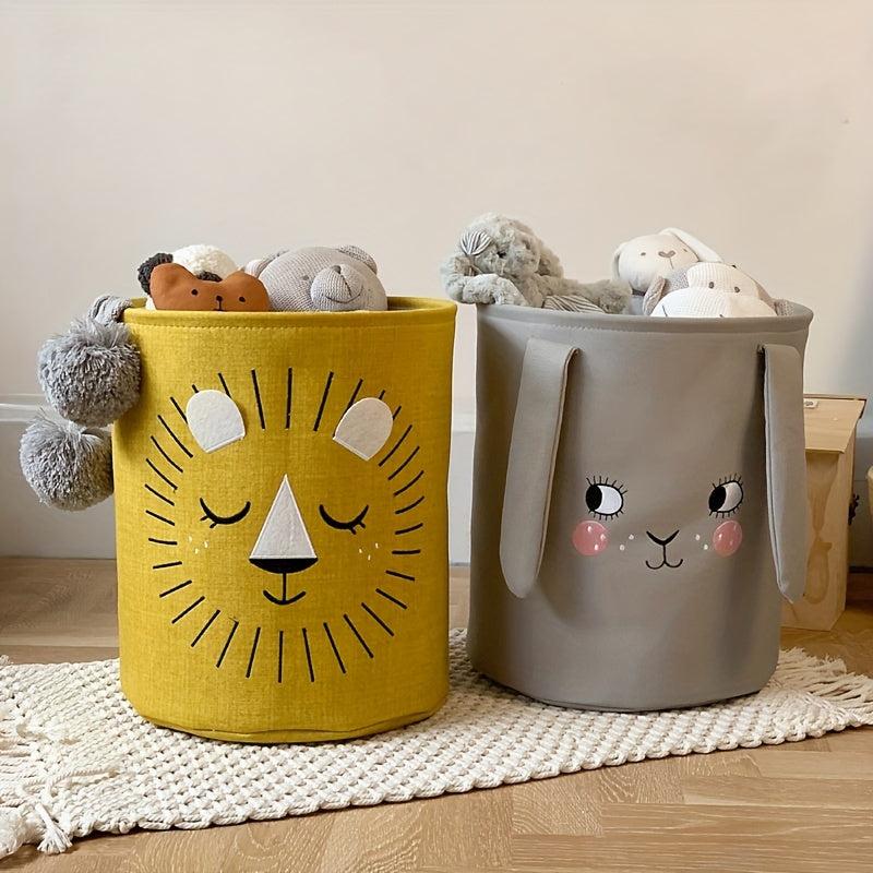 Foldable Canvas Laundry Basket Dirty Clothes Storage Kids Babies Adults