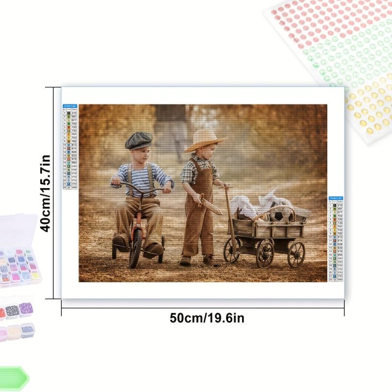 Retro 5D Diamond Painting Kit - DIY Paint with Round Full Drill Diamo