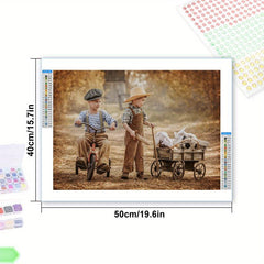 Retro 5D Diamond Painting Kit - DIY Paint with Round Full Drill Diamo