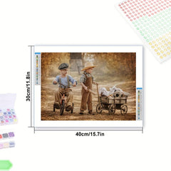 Retro 5D Diamond Painting Kit - DIY Paint with Round Full Drill Diamo