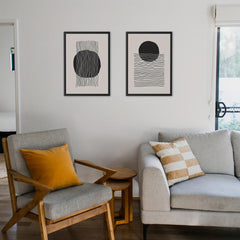 3pcs Abstract Creative Artistic Hand Sketched Compositions Wall Decoration