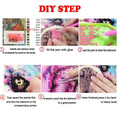 Cartoon Fish DIY Diamond Painting Kit 5D Animal Marine Life Rhinestone Set