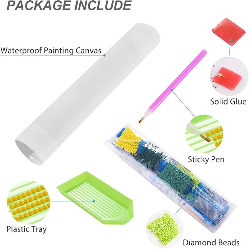 Rose Gem Diamond Painting Kit for Adults Full Round Diamond Art Mosaic