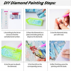 Rose Gem Diamond Painting Kit for Adults Full Round Diamond Art Mosaic