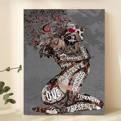 Abstract Girl Figure Canvas Painting Inspirational Wall Art