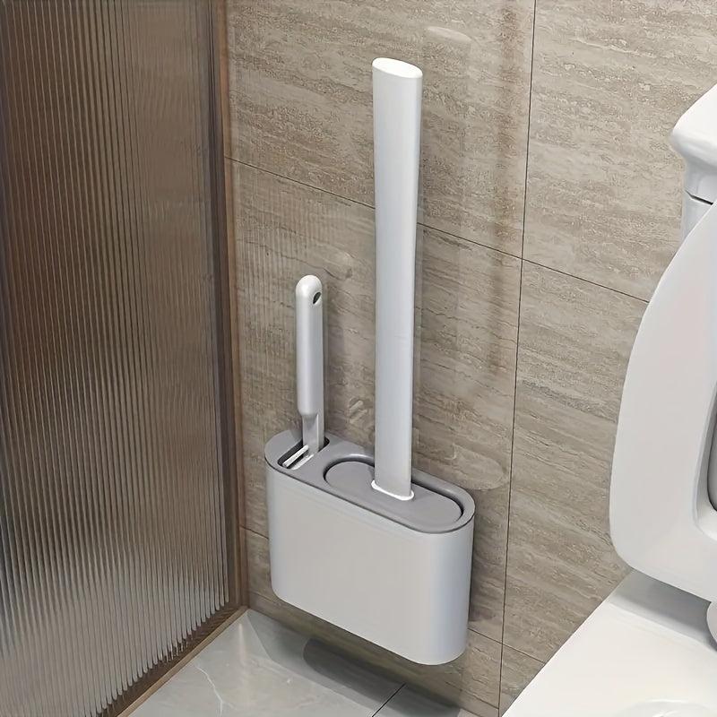 2 Toilet Brushes & 1 Holder Wall Mounted Toilet Brush And Holder Set
