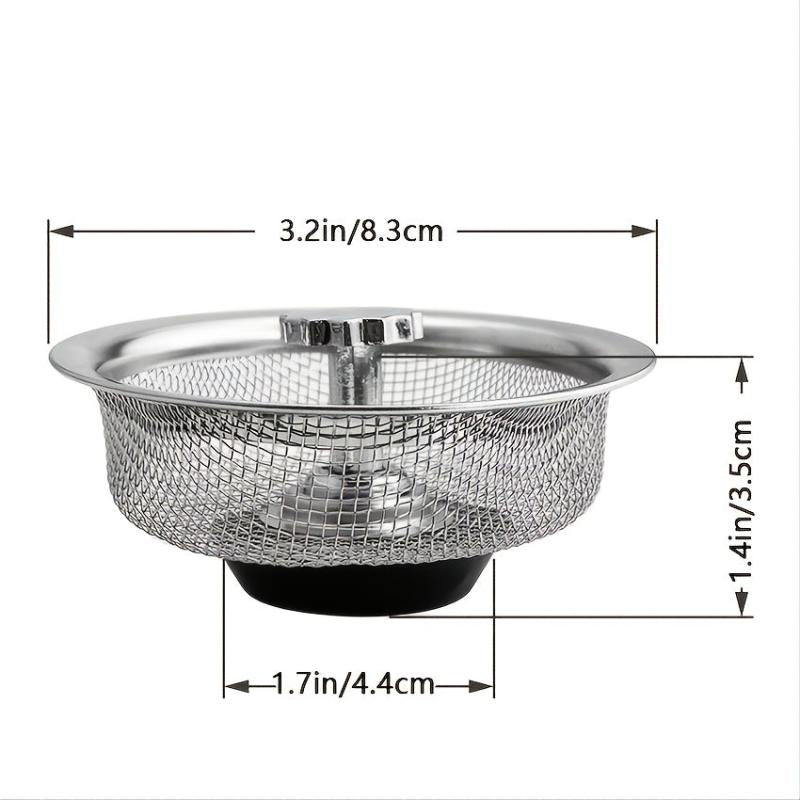 Kitchen Sink Filter Stainless Steel Slag Screen 3pcs