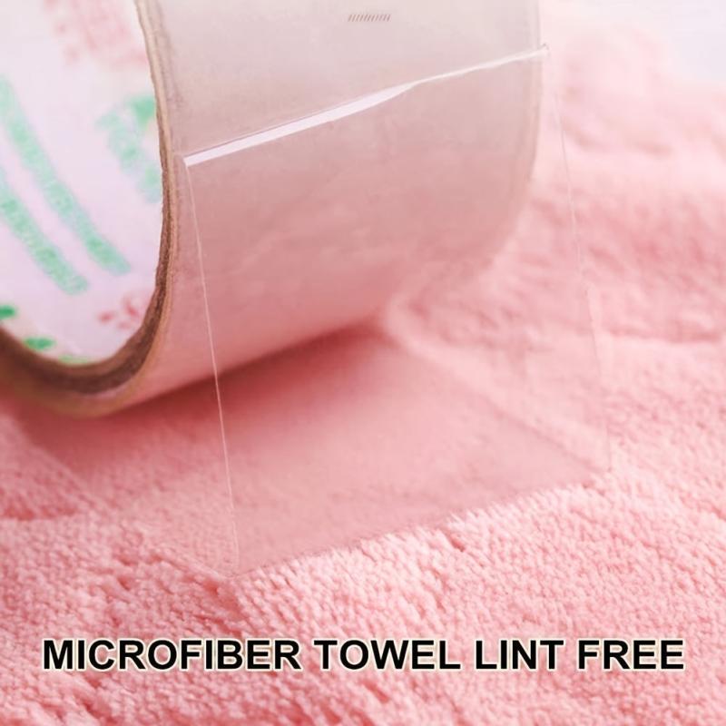 Soft Coral Fleece Dishwashing Cloth w/ Scouring Pad Random