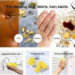 2pcs Damp Clean Duster Sponge Brush for Blinds Glass Vents Mirrors Window Track