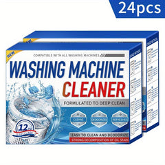Washing Machine Cleaner Descaler Tablets for Front & Top Load Washer 12/24 Pack