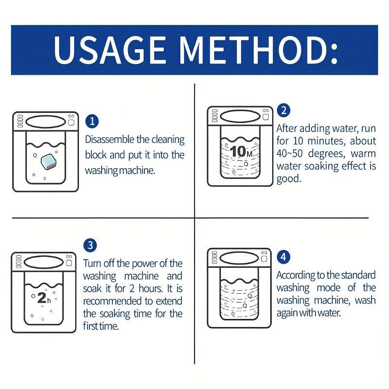 Washing Machine Cleaner Descaler Tablets for Front & Top Load Washer 12/24 Pack