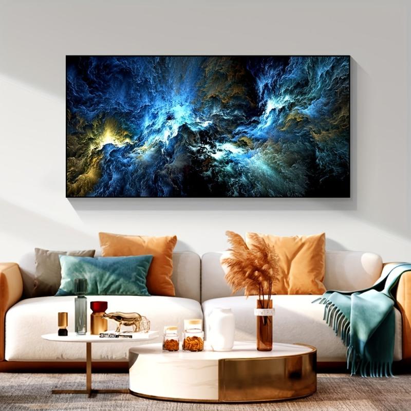 Geometric Clouds Abstract Painting Canvas Art Wall Decoration