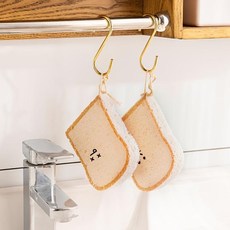 Natural Wood Pulp Kitchen Sponges Eye Shape Non Scratch Dish Sponge