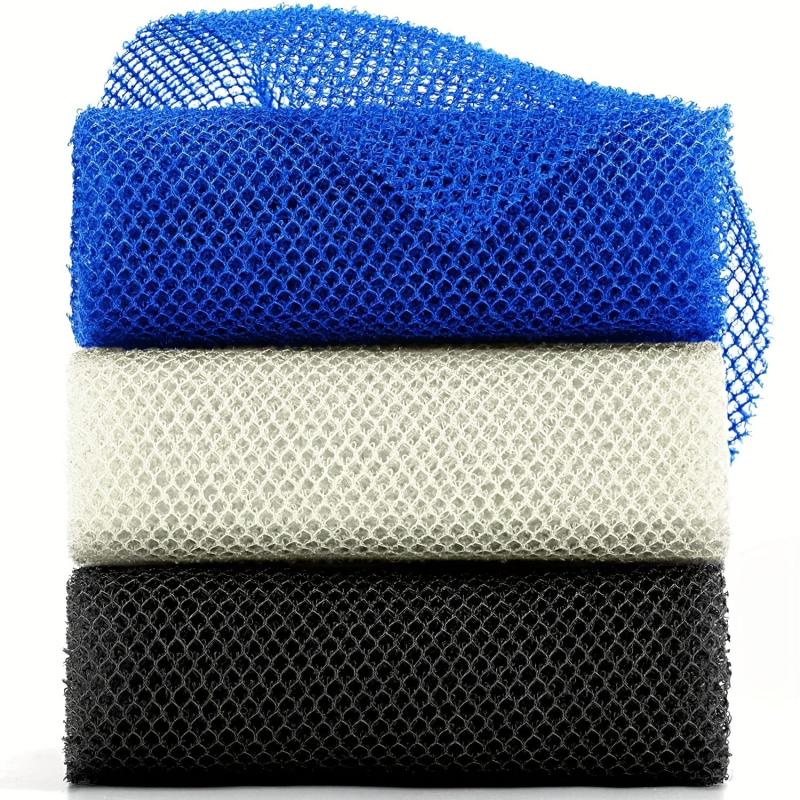 3PCs African Bath Towels Sauna Towels Bathing Back Scrubbing Nylon Bath Towels