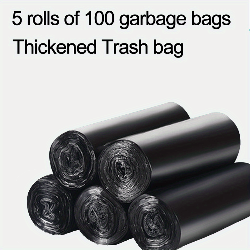 100pcs Disposable Garbage Bags - Trash Bags with Handle