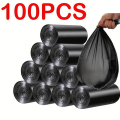 100pcs Disposable Garbage Bags - Trash Bags with Handle
