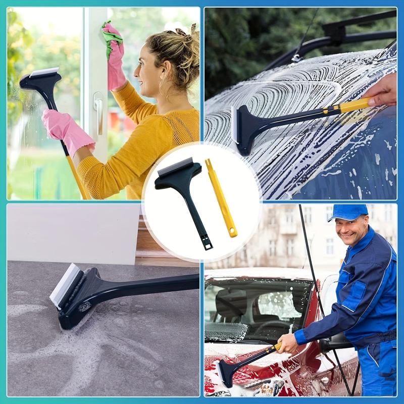 Extendable Window Cleaner Brush for Wet and Dry Glass Cleaning