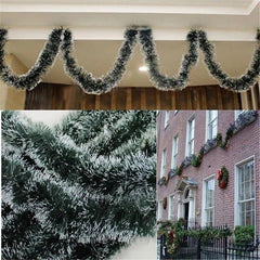 Christmas Tree Dark Green Rattan Twig Door Ring Decoration