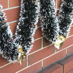 Christmas Tree Dark Green Rattan Twig Door Ring Decoration