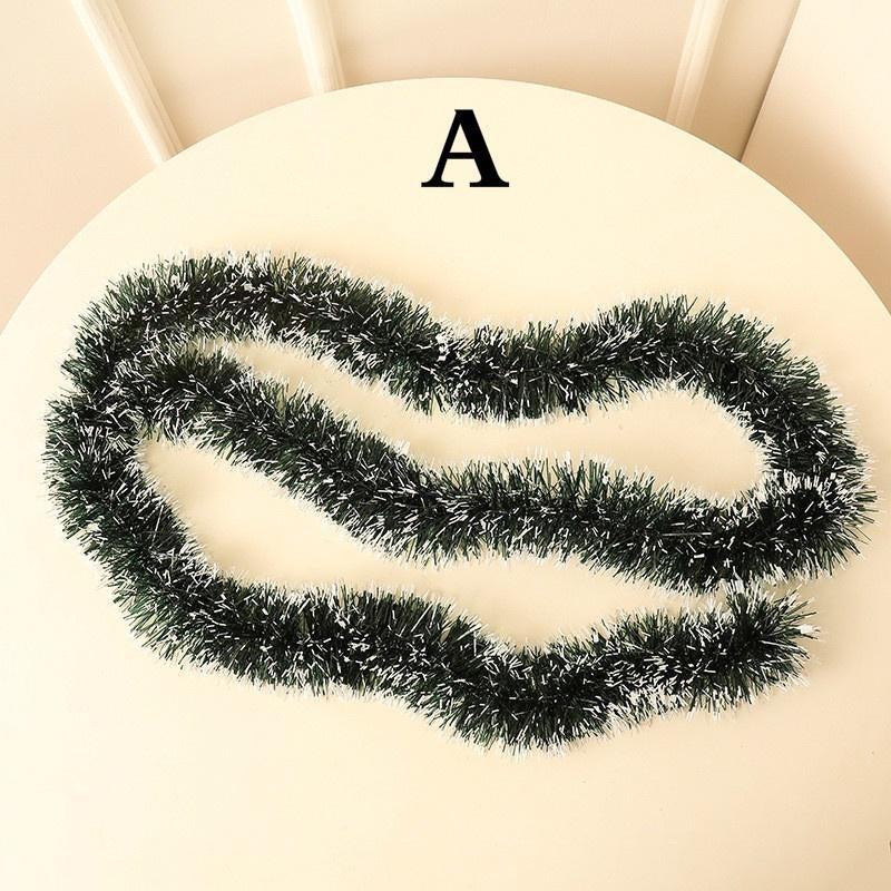 Christmas Tree Dark Green Rattan Twig Door Ring Decoration