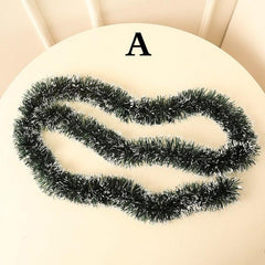 Christmas Tree Dark Green Rattan Twig Door Ring Decoration
