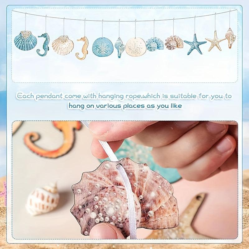 Summer Ocean Theme Shell Seahorse Hanging Decoration