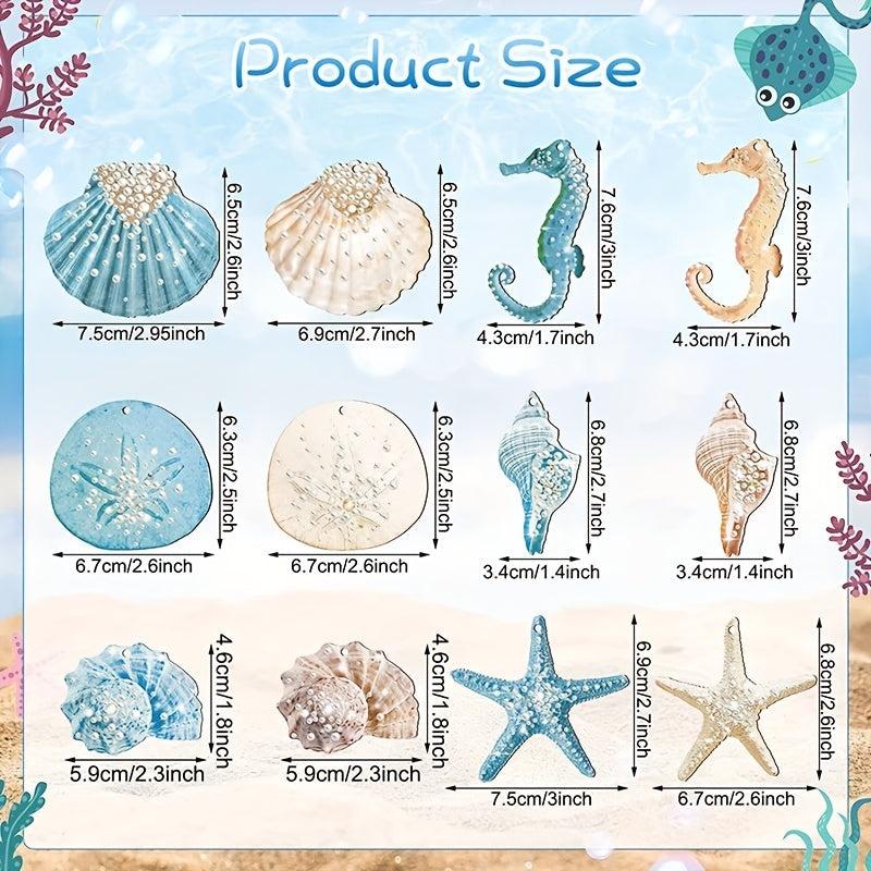 Summer Ocean Theme Shell Seahorse Hanging Decoration