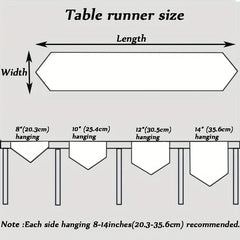 Light Coffee Embroidery Table Runner for Home Decor & Holidays