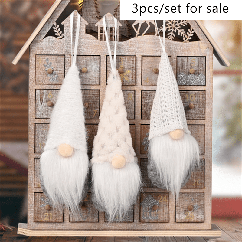 3pcs Forest Old Man Christmas Mini Doll Xmas Decoration For Home
