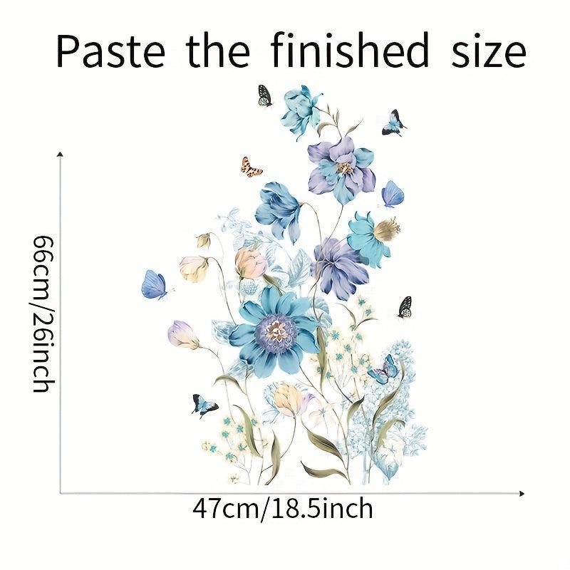 Flower Butterfly Wall Sticker Bedroom Entrance Home Decoration
