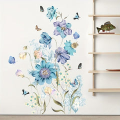 Flower Butterfly Wall Sticker Bedroom Entrance Home Decoration