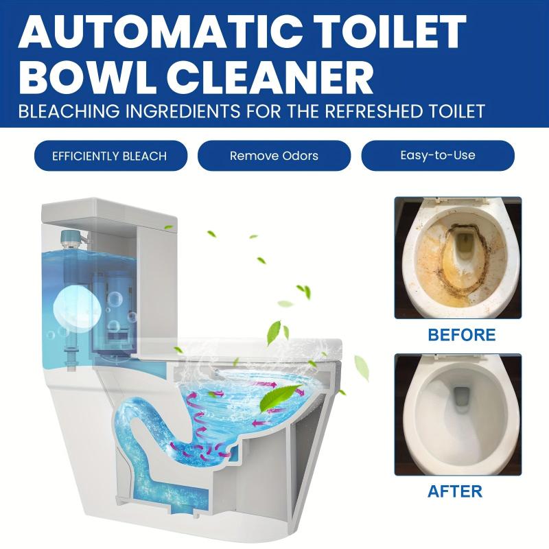 12pcs Automatic Toilet Bowl Cleaners With Bleach