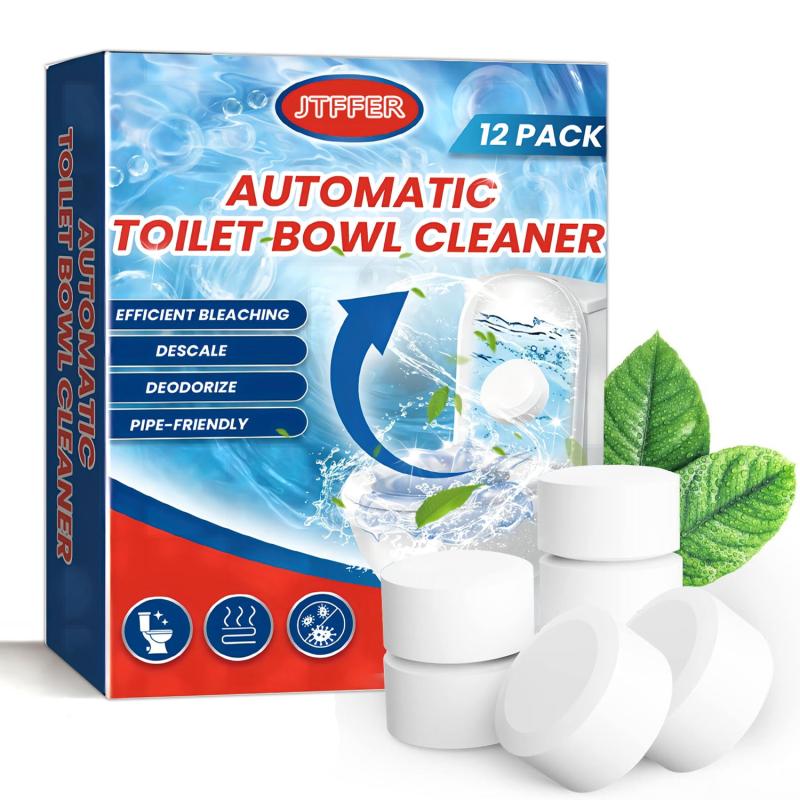 12pcs Automatic Toilet Bowl Cleaners With Bleach