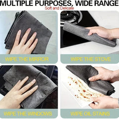 Magic Glass Wiping Rags for Home, Car, Kitchen, Bathroom - Set
