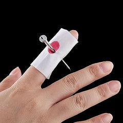 3pcs Halloween Nail Through Finger Prank Prop