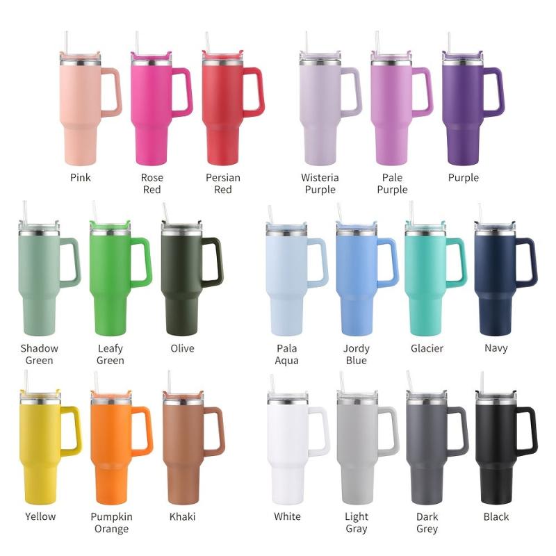 40oz Stainless Steel Vacuum Tumbler Set - Teacher Gift