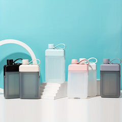 Flat Portable Travel Mug 13oz BPA A5 Water Bottle Slim Cold Flask