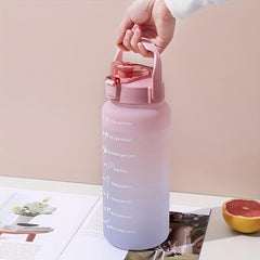 Gradient Straw Water Bottle 3 Pack Outdoor Fitness Cup School Travel