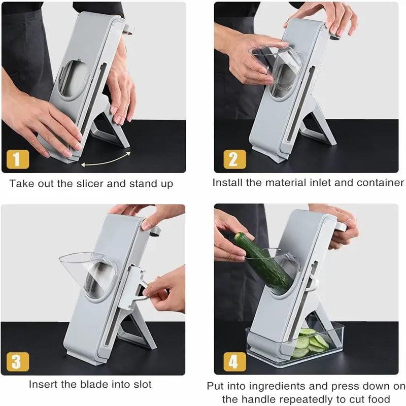 Multifunctional Mandoline Slicer Cutter Chopper Shredder Kitchen Gadget
