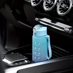 Motivational Water Bottle With Straw & Time Marker