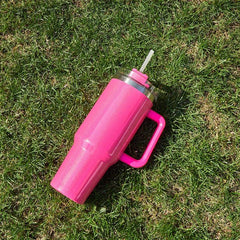 Glitter Tumbler 30oz Stainless Steel Thermal Water Bottle with Lid & Straw